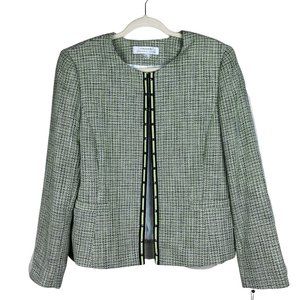 NWT Tahari Emily Tweed Blazer Jacket Women's Size 14